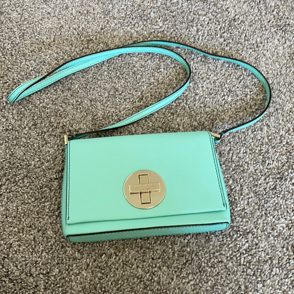 Hardly Used Turquoise Kate Spade cross body bag